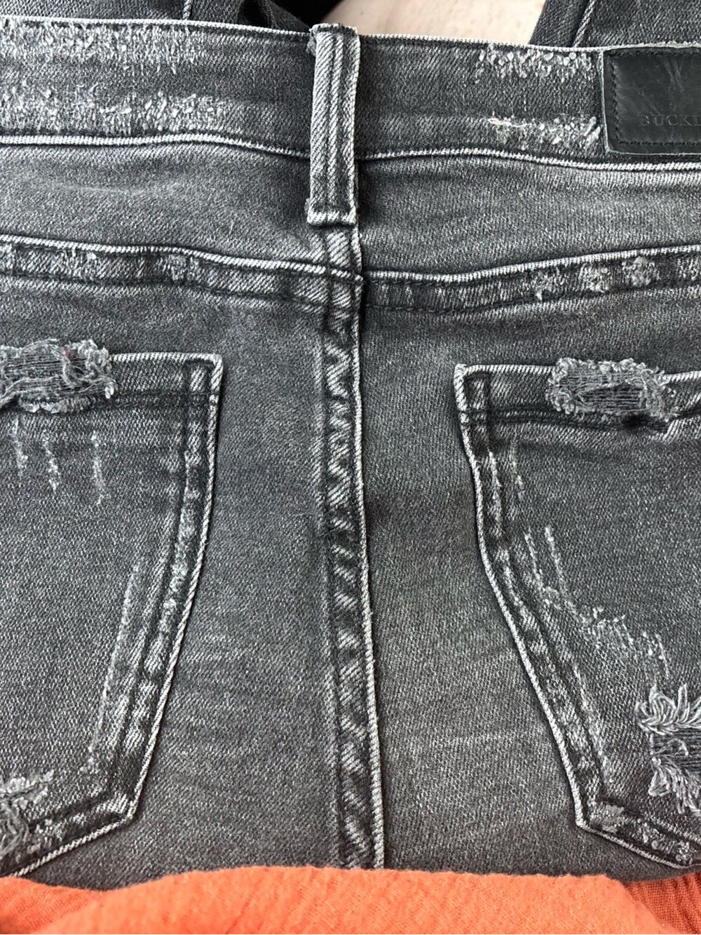 Buckle Women’s Distressed Gray/Black Jeans